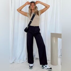 Princess Polly Black Archer Pants